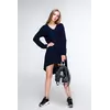 SEWEL Платье PW405 (46-48, темно-синий, 60% акрил/ 30% шерсть/ 10% эластан)