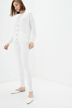 SEWEL Вязаный костюм SC778 (42-44, ярко-белый, 50% хлопок/ 50% акрил)