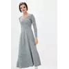 SEWEL Платье с люрексом PW818 (42-44, светло-серый, 64% акрил/ 22% полиэстер/ 14% металлизированное волокно)