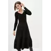SEWEL Платье с люрексом PW818 (46-48, черный, 64% акрил/ 22% полиэстер/ 14% металлизированное волокно)