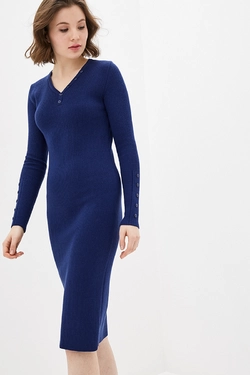 SEWEL Платье PS774 (46-48, темно-синий, 50% вискоза/ 50% акрил)