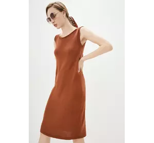 SEWEL Платье PS782 (46-48, светло-коричневый, 50% хлопок/ 50% акрил)