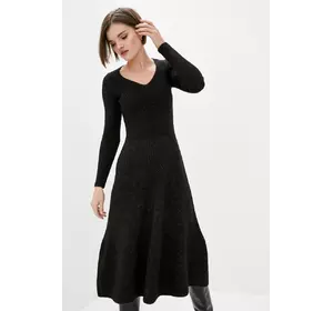 SEWEL Платье с люрексом PW818 (46-48, черный, 64% акрил/ 22% полиэстер/ 14% металлизированное волокно)